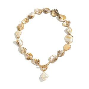 Chunky Shell Pearl Choker Necklace Women Beaded